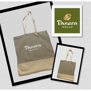 Panera Bread - NEW - Cotton - Canvas - Tote Bag Reusable (16"x14.5") Tan/Beige
